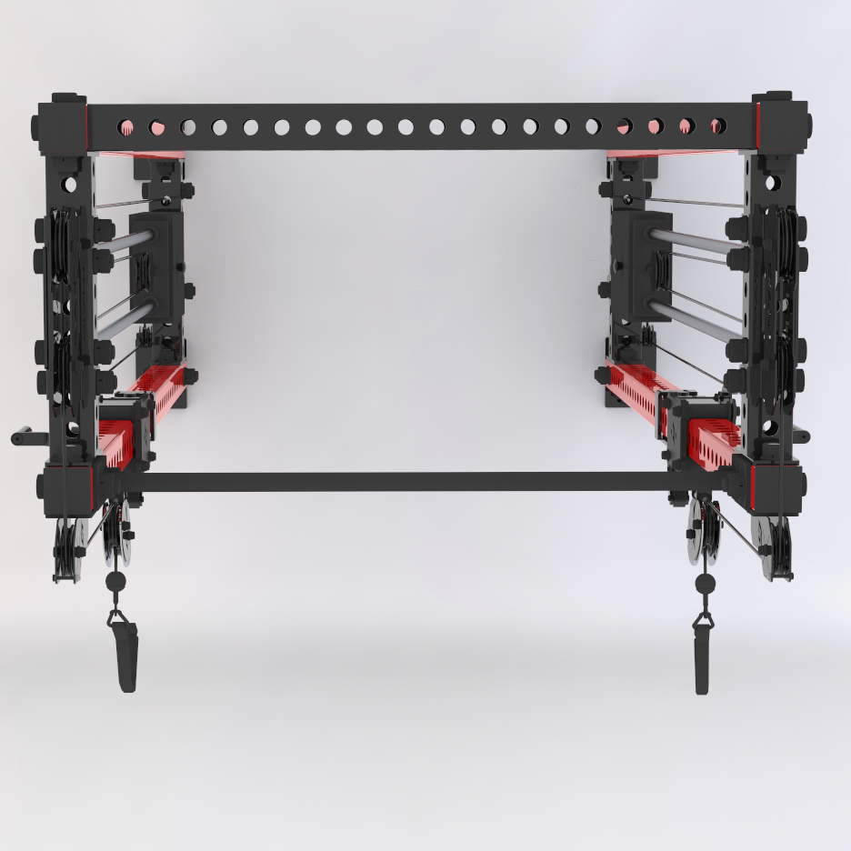 BD3X AXIS 4 Post Functional Trainer Half Rack 82.5"