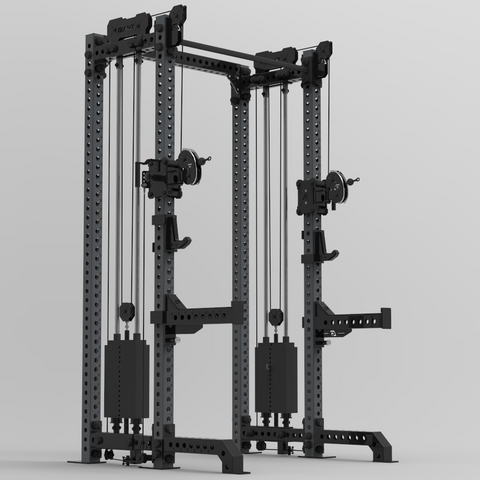 GIANT BD3X Axis 4-Post - Half Rack Functional Trainer Bundle (Tall)