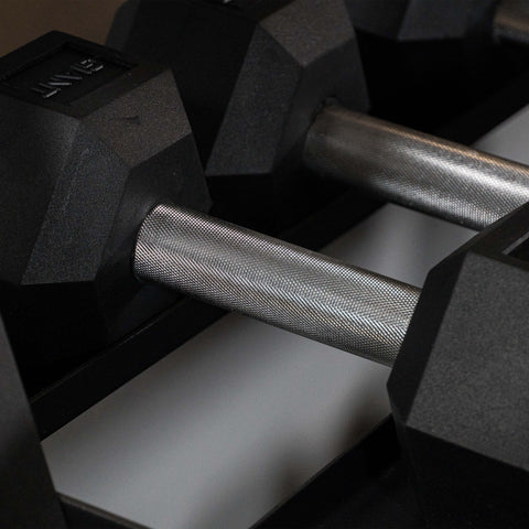GIANT Rubber Hex Dumbbell Sets - Straight