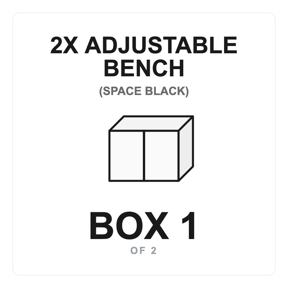 2X Adjustable Bench Space Black Box 1 label