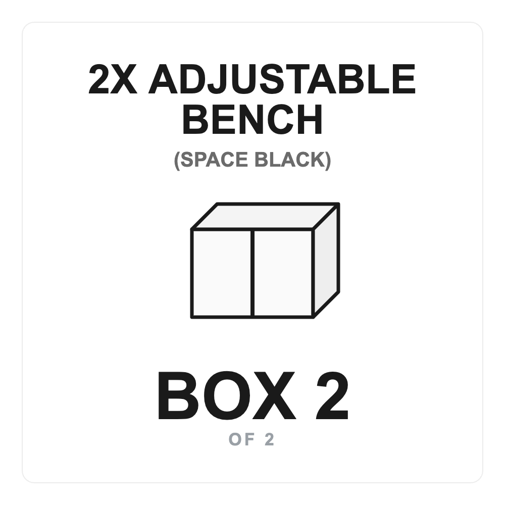 2X Adjustable Bench Space Black Box 2 label