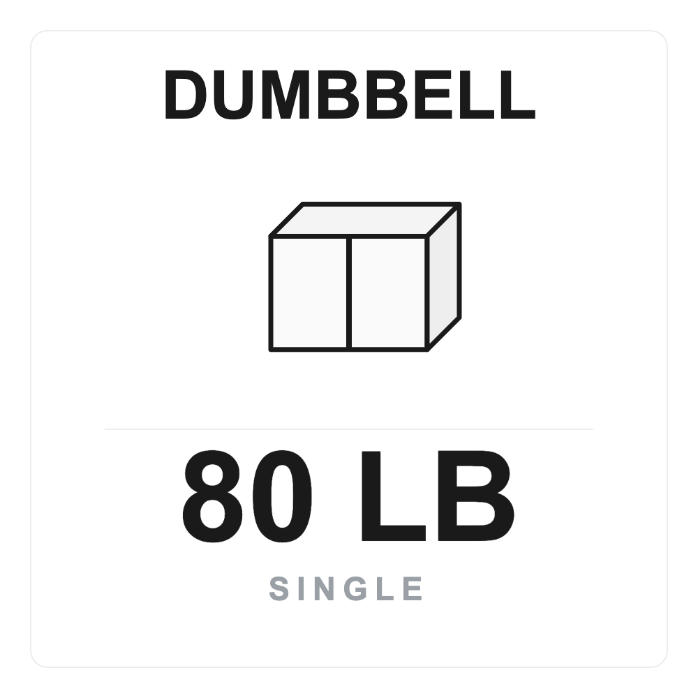 Ergo Dumbbell 80 LB Single box label