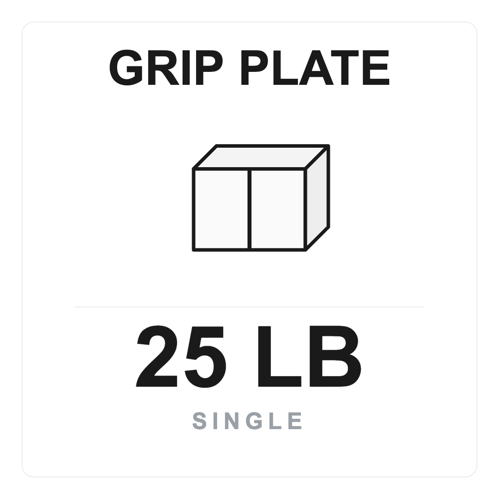 Grip Plate 25 LB Single box label