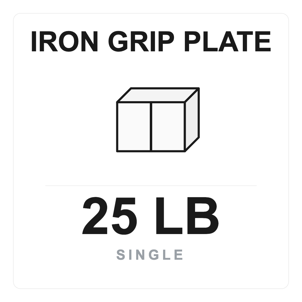 Iron Grip Plate 25 LB Single box label