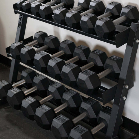 GIANT Rubber Hex Dumbbell Sets - Straight