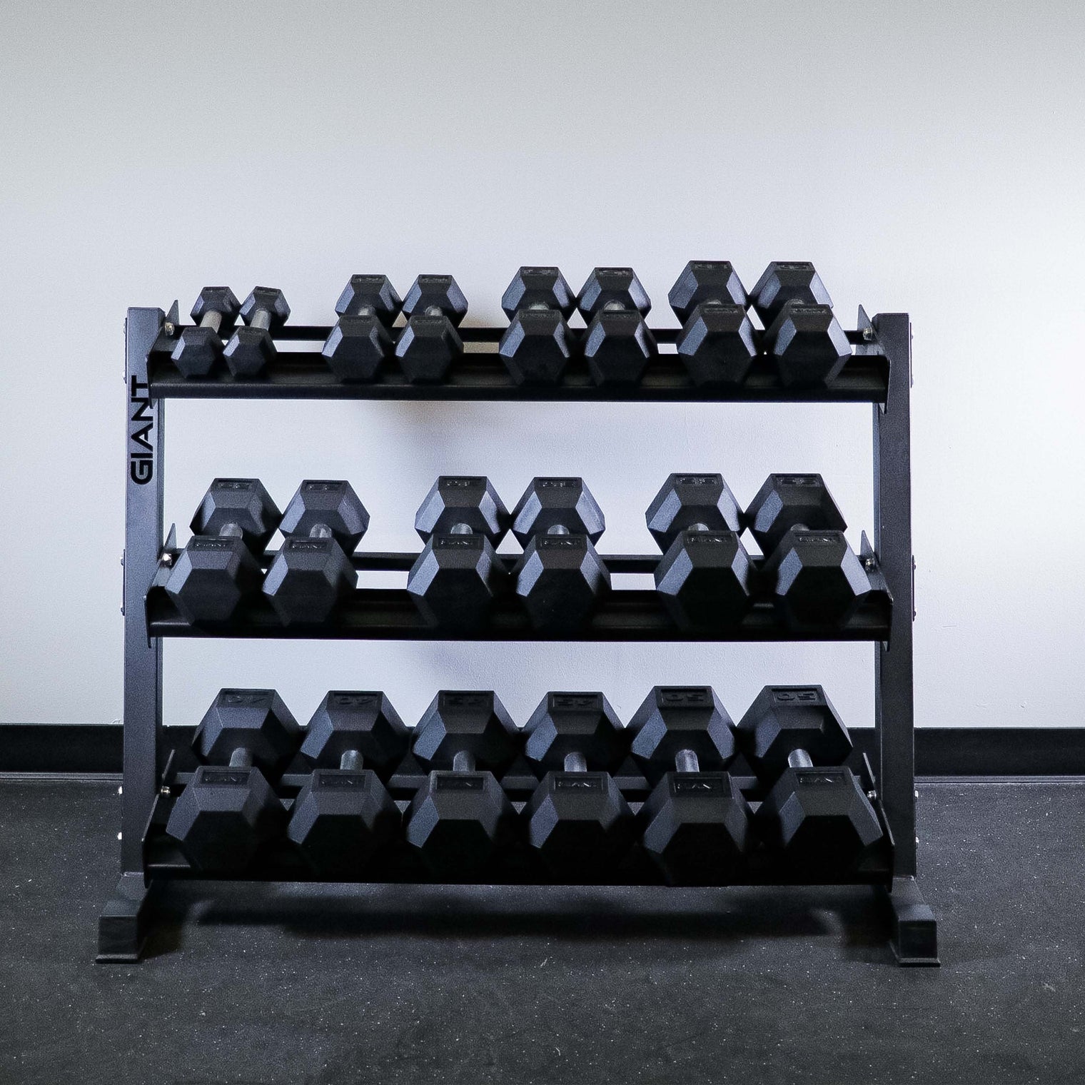 Rubber Hex Dumbbell Sets - Straight