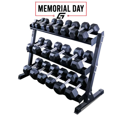 GIANT Rubber Hex Dumbbell Sets - Straight