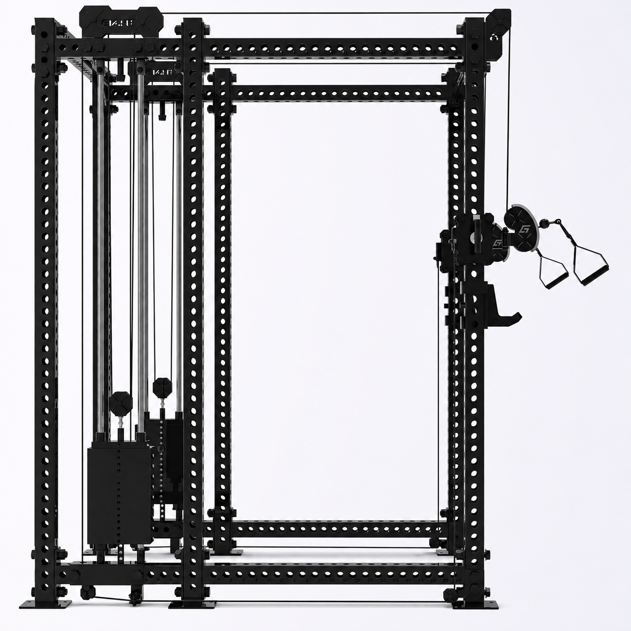 BD3X AXIS 6 Post Functional Trainer Half Rack 94.5"