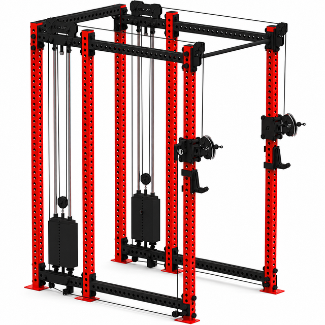 BD3X AXIS 6 Post Functional Trainer Half Rack 94.5"