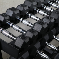 Rubber Hex Dumbbell Sets - Ergonomic