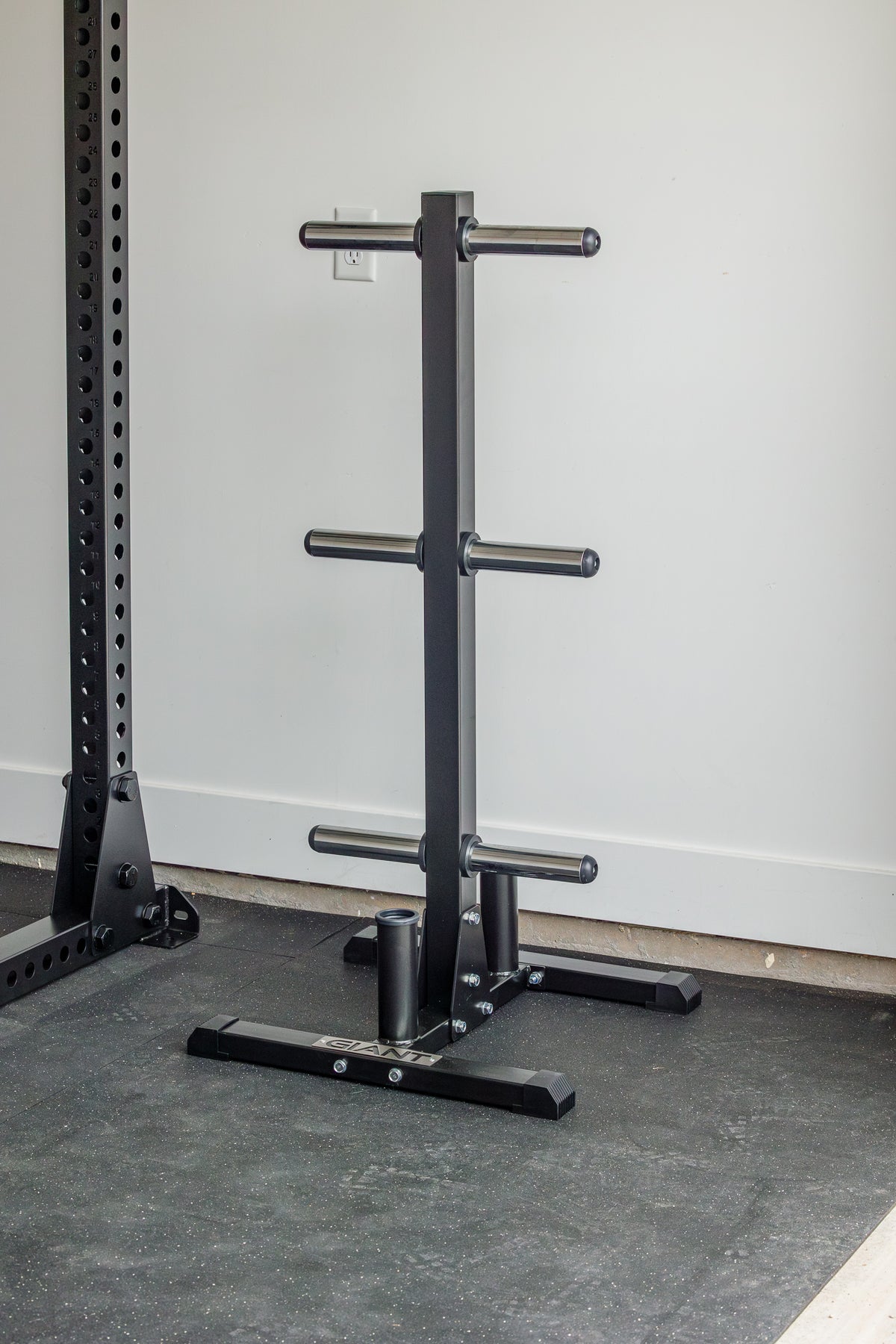 Bumper Plate Tree with Bar Storage | Plate Rack – Giant Lifting