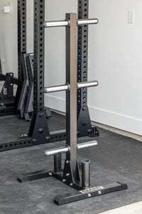 GIANT Bumper Plate Tree w/ Bar Storage