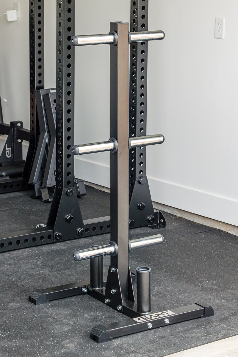Bumper Plate Tree with Bar Storage | Plate Rack – Giant Lifting