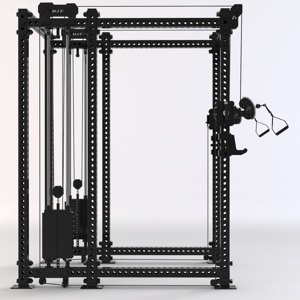BD3X AXIS Functional Trainer Half Rack - 6 Post