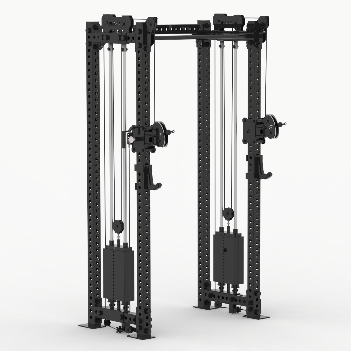 BD3X AXIS 4 Post Functional Trainer Half Rack 82.5"