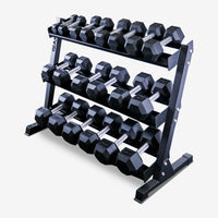 Rubber Hex Dumbbell Sets - Straight