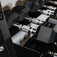 Rubber Hex Dumbbell Sets - Ergonomic