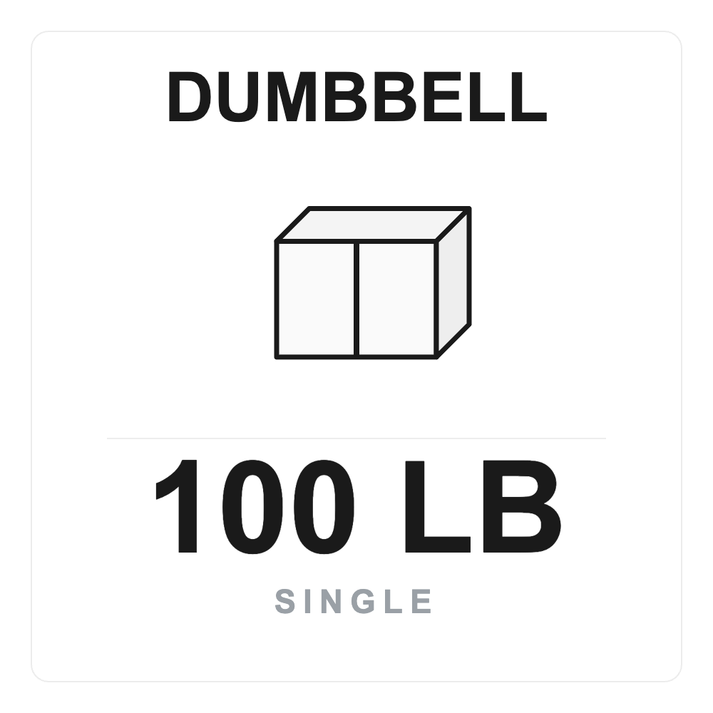 Ergo Dumbbell 100 LB Single box label