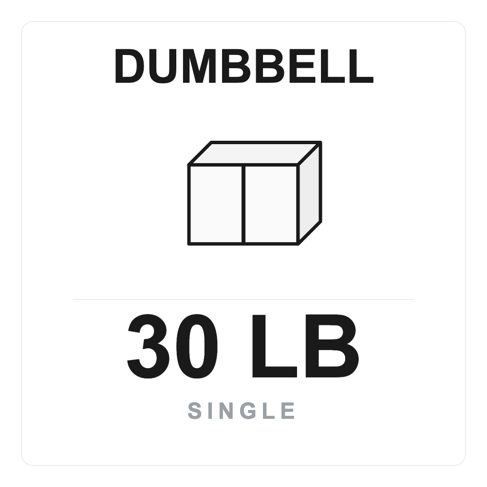 Ergo Dumbbell 30 LB Single box label