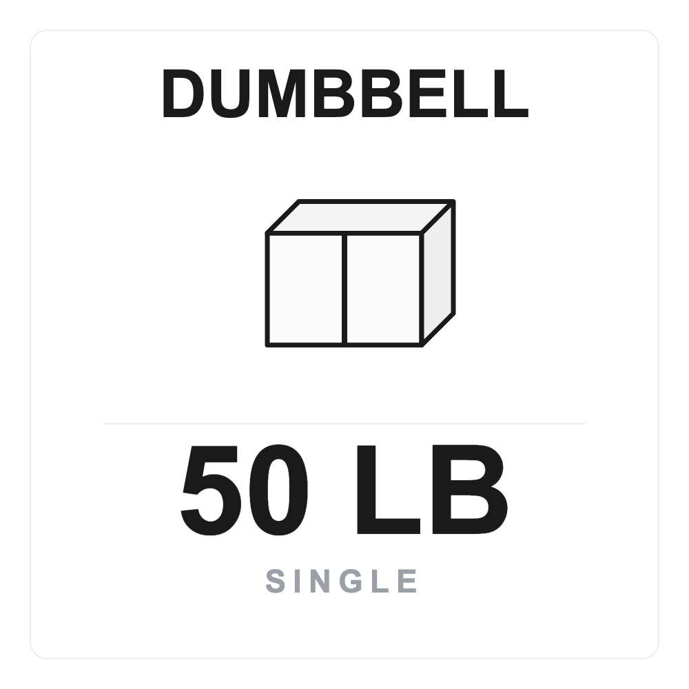 Ergo Dumbbell 50 LB Single box label