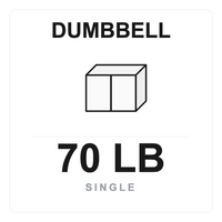 Ergo Dumbbell 70 LB Single box label