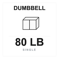 Ergo Dumbbell 80 LB Single box label