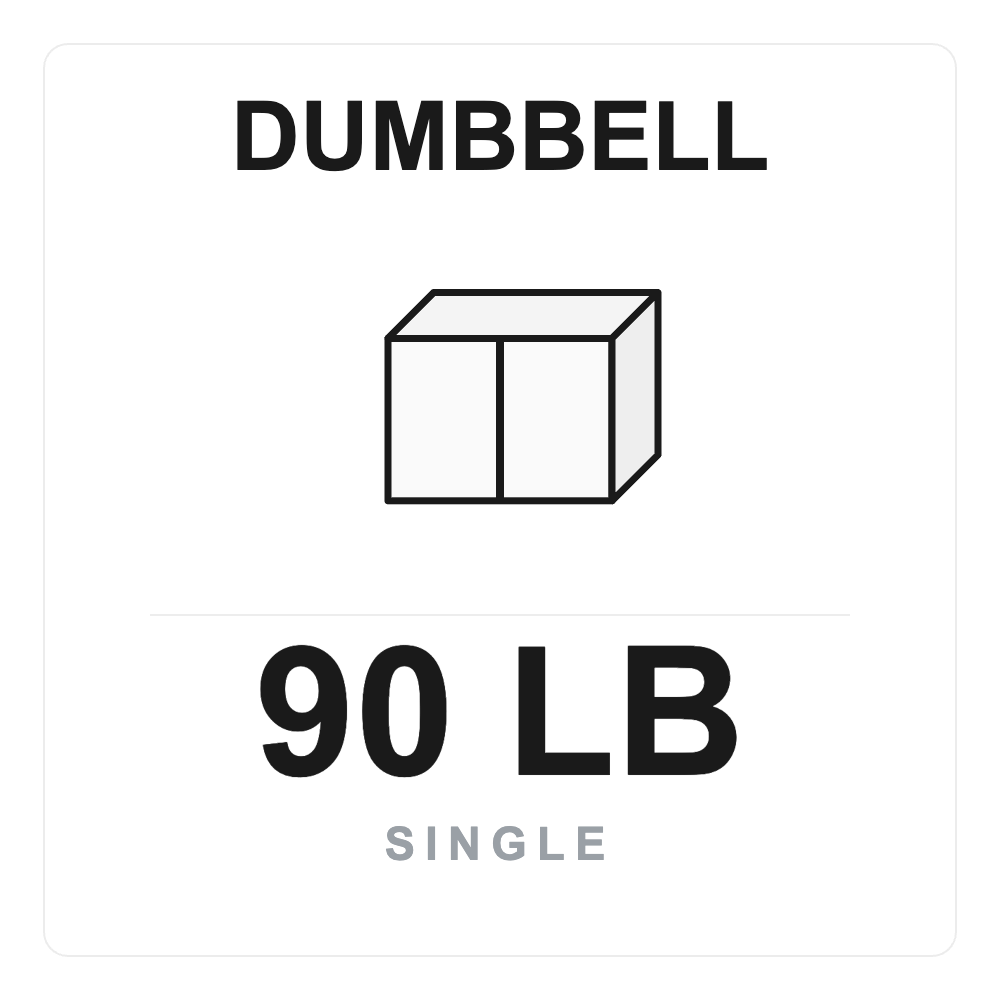 Ergo Dumbbell 90 LB Single box label