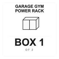 Garage Gym Power Rack Box 1 label