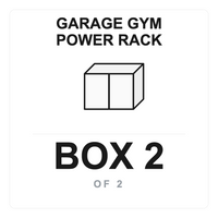 Garage Gym Power Rack Box 2 label