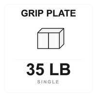 Grip Plate 35 LB Single box label