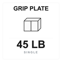 Grip Plate 45 LB Single box label