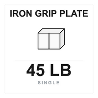 Iron Grip Plate 45 LB Single box label