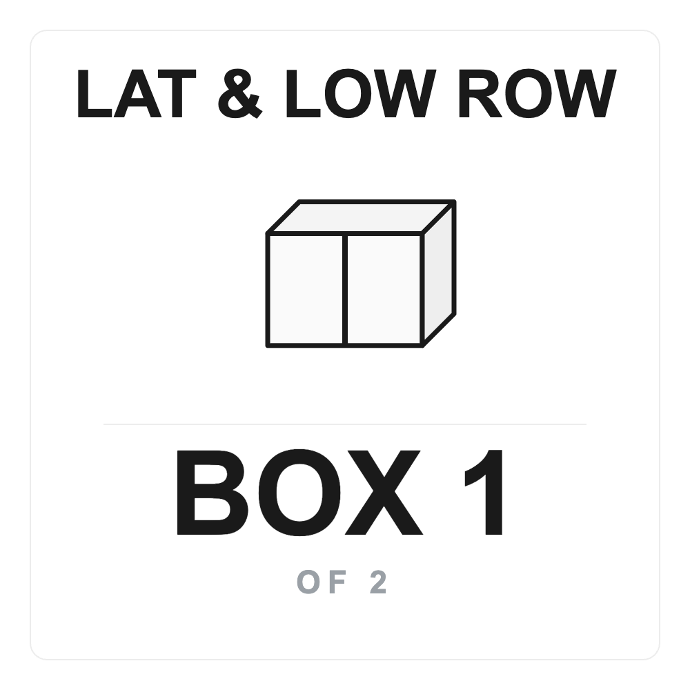 Lat Low Row Box 1 label