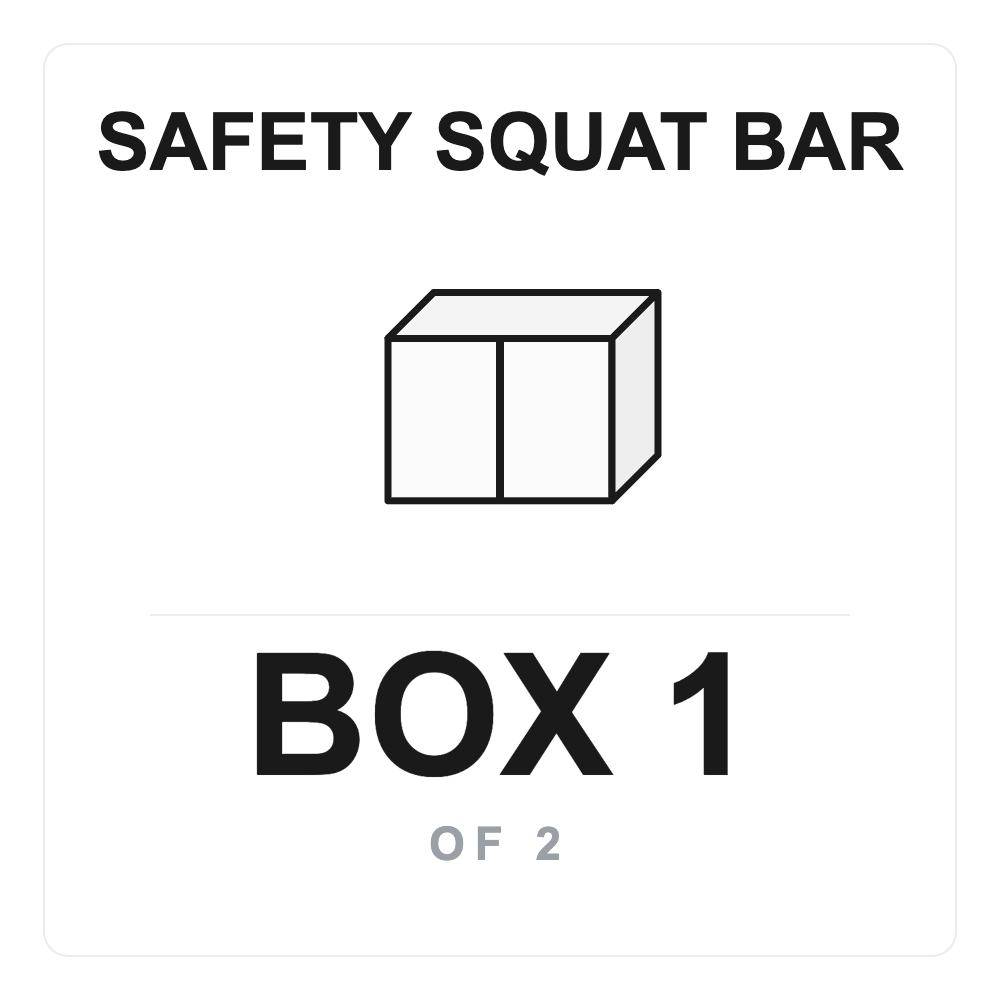 Safety Squat Bar Box 1 label