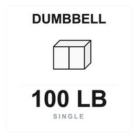 Straight Dumbbell 100 LB Single box label