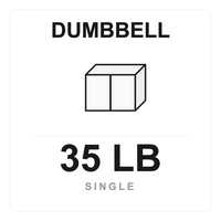 Straight Dumbbell 35 LB Single box label