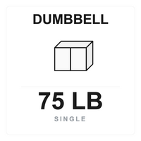 Straight Dumbbell 75 LB Single box label