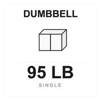 Straight Dumbbell 95 LB Single box label
