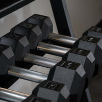 Rubber Hex Dumbbell Sets - Straight