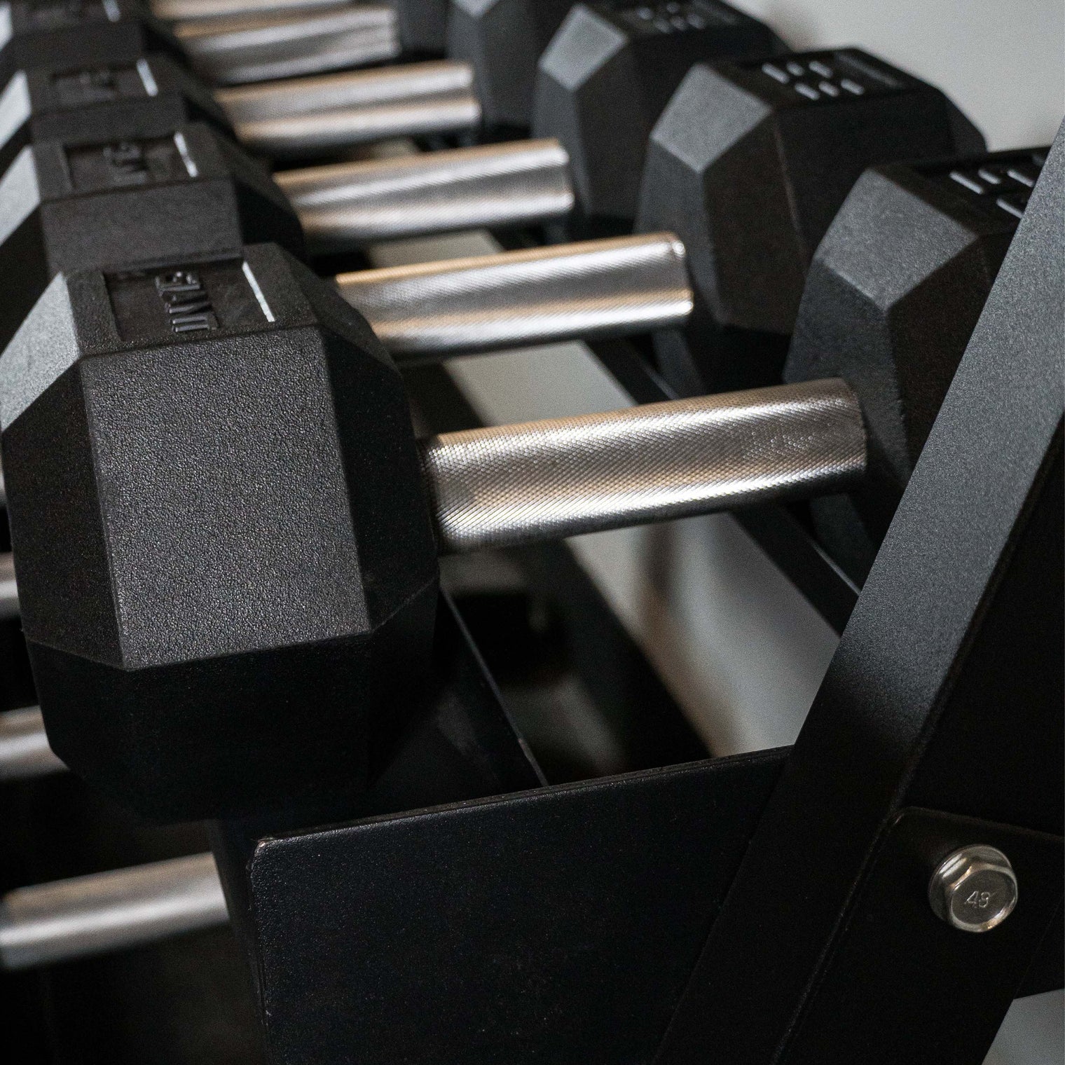Rubber Hex Dumbbell Sets - Straight