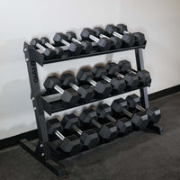 Rubber Hex Dumbbell Sets - Straight