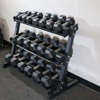 Rubber Hex Dumbbell Sets - Straight