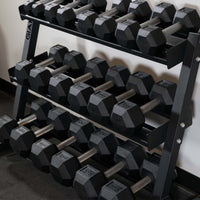 Rubber Hex Dumbbell Sets - Straight